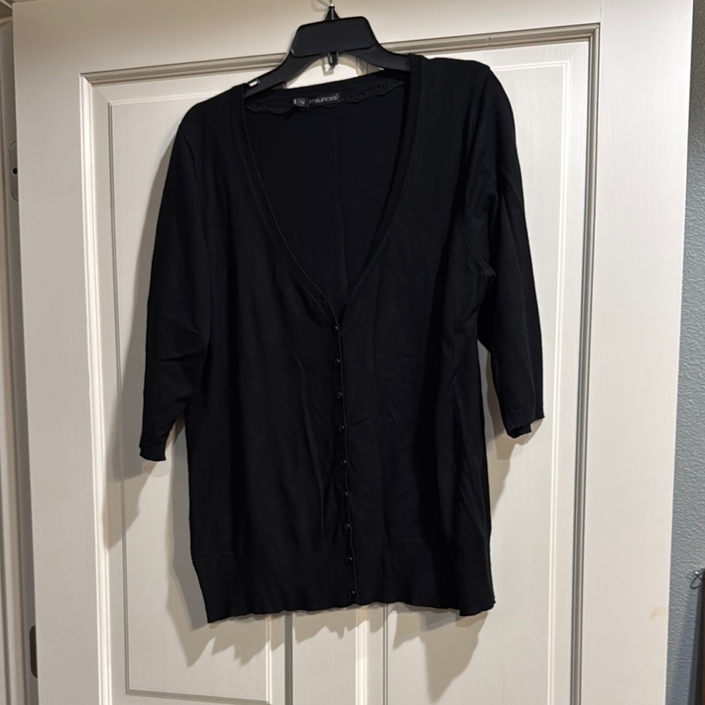 Black Button-Up Cardigan